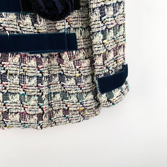 Chanel Color-block hook-and-loop cotton knit tweed jacket - Picture 5 of 9